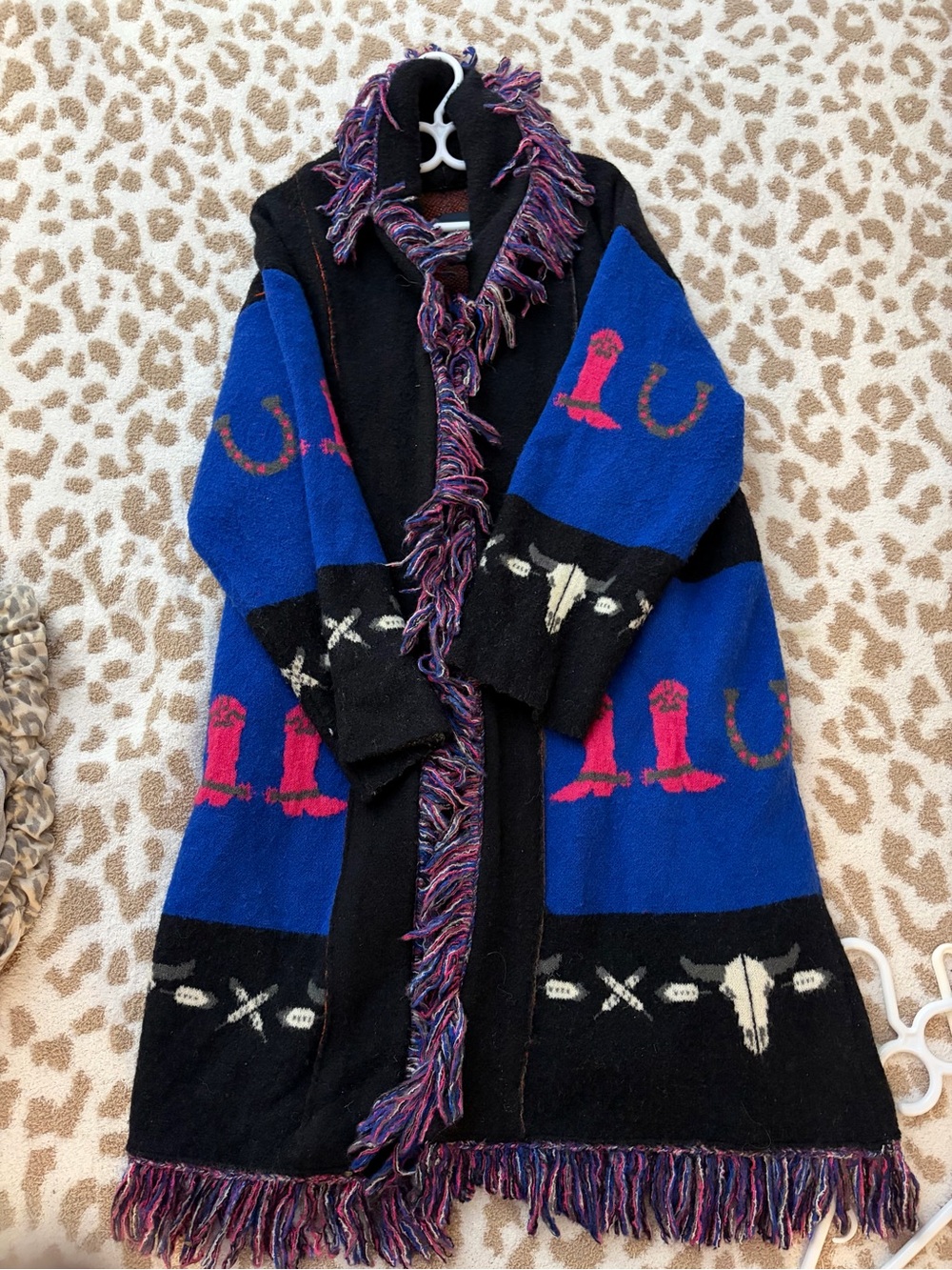 ZARA Western Long Knitted Trench Sweater